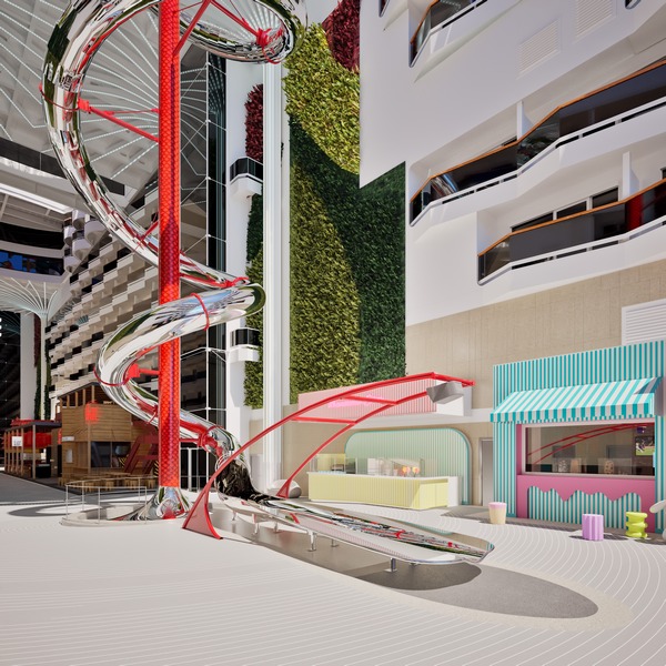 Droge glijbaan Tree of Life op MSC World Asia