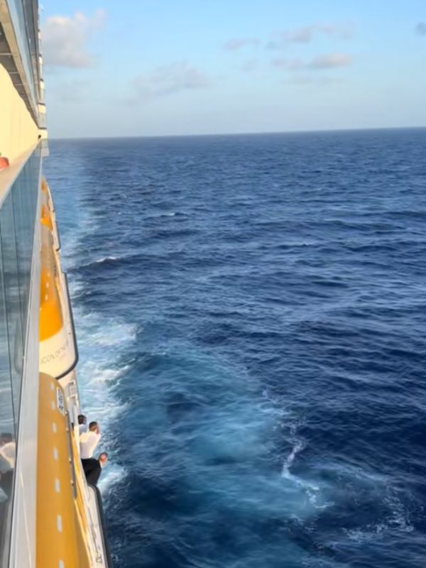 Reddingsactie na overboord incident op Icon of the Seas