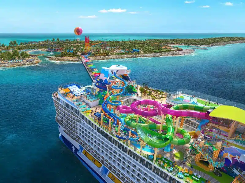 Waterglijbanen aan boord van de Star of the Seas