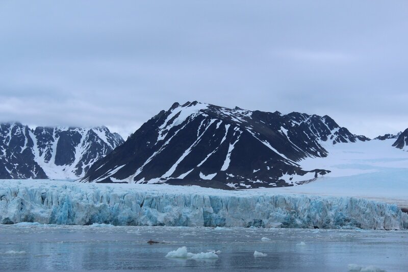Uitzicht op de natuur en bergen van Svalbard