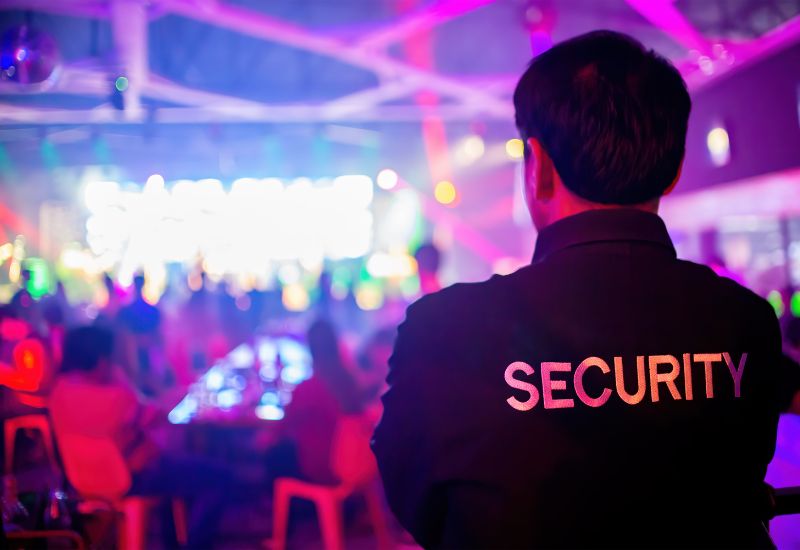 Beveiligingsmedewerker op een cruiseschip
