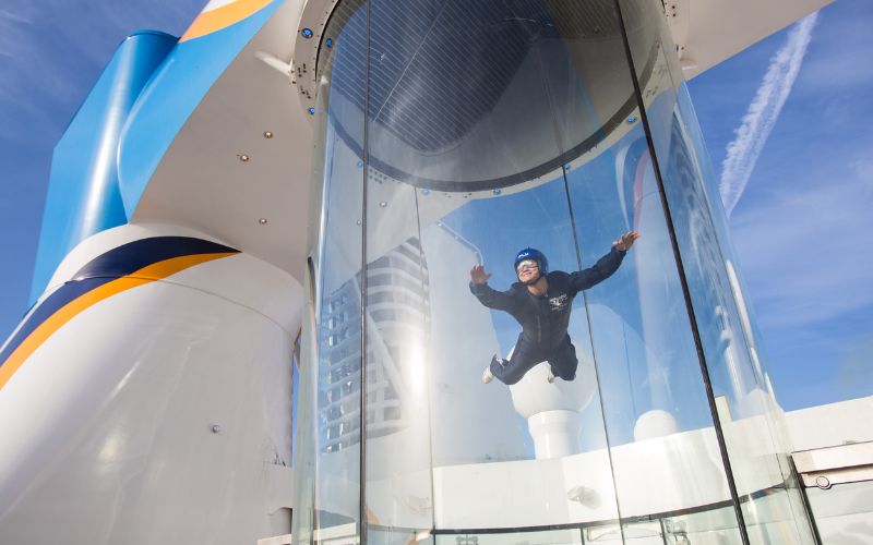 RipCord by iFly op een Quantum-klasse schip van Royal Caribbean