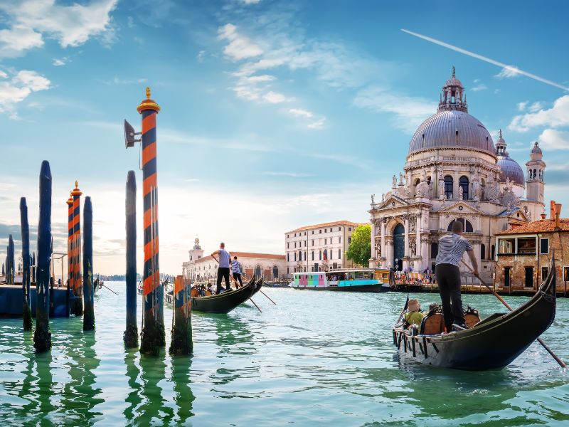 Venetië, toeristen in de drukte bij het San Marcoplein