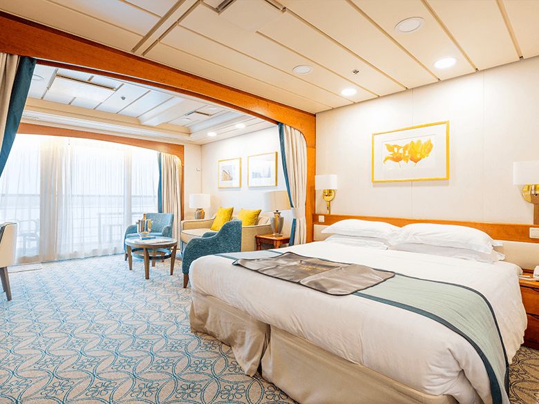 Luxe suite aan boord van het cruiseschip M/V Piano Land