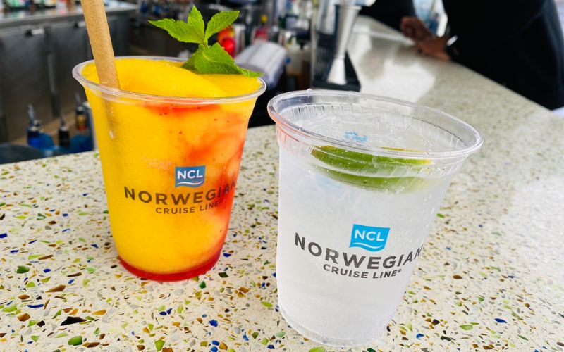 Drankjes aan boord van Norwegian Cruise Line