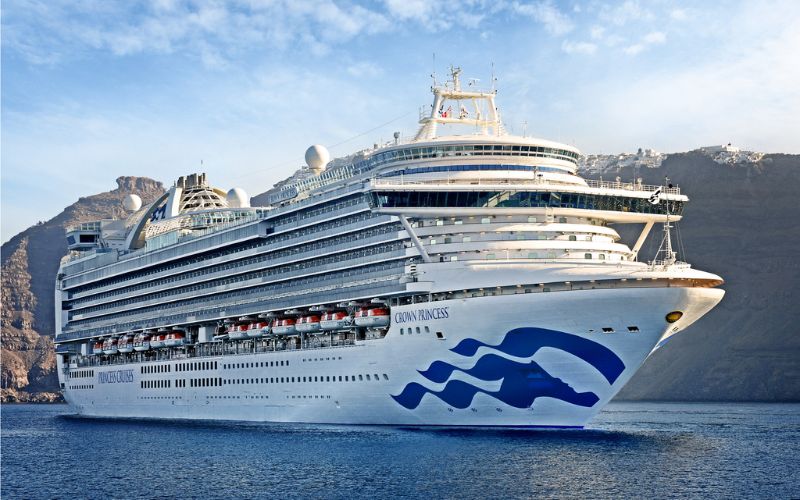 Crown Princess tijdens het varen