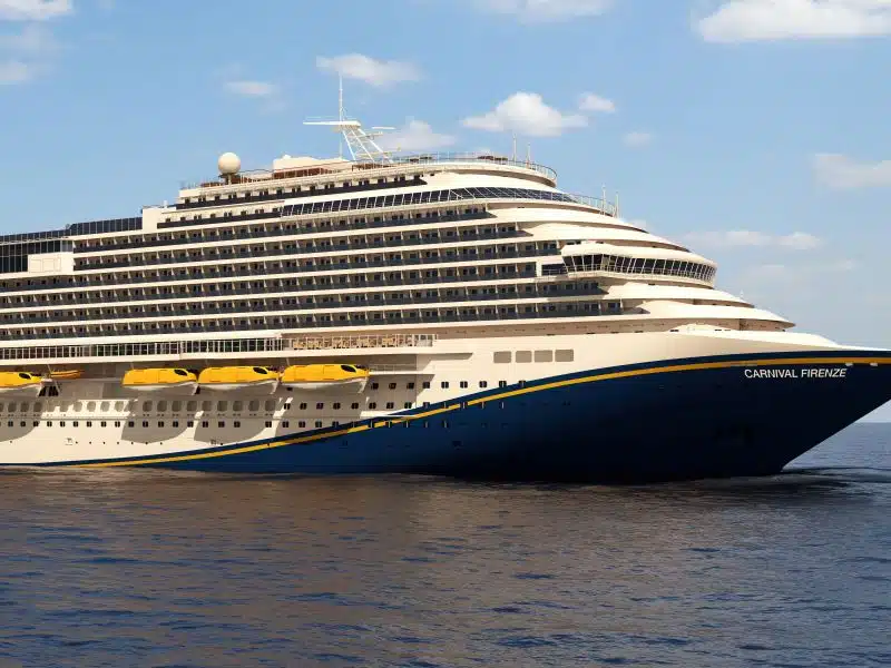 Het cruiseschip Carnival Firenze van Carnival Cruise Line