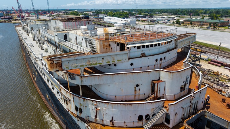 Werkzaamheden aan de SS United States