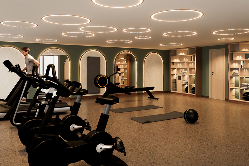 Fitnessruimte aan boord van AmaRudi