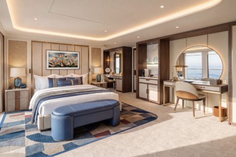 Slaapkamer van de Pinnacle Suite