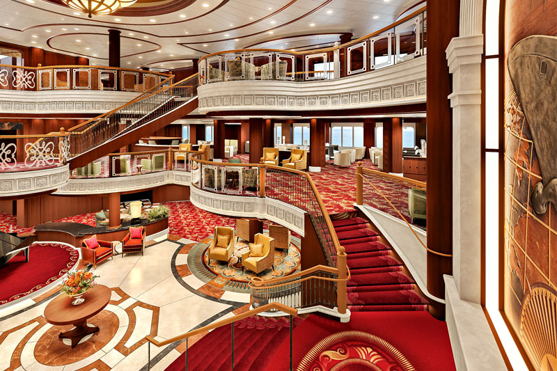 Atrium van de Cunard Queen Victoria