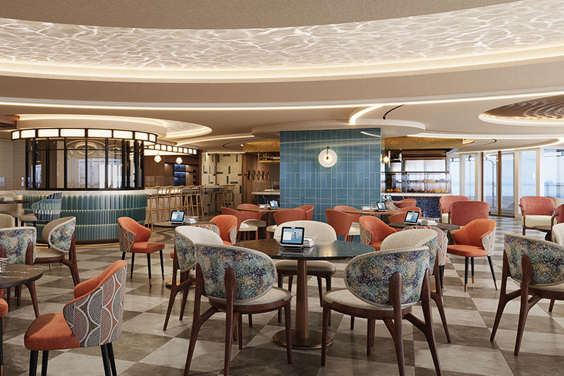 Indulge Food Hall aan boord van de Norwegian Aura