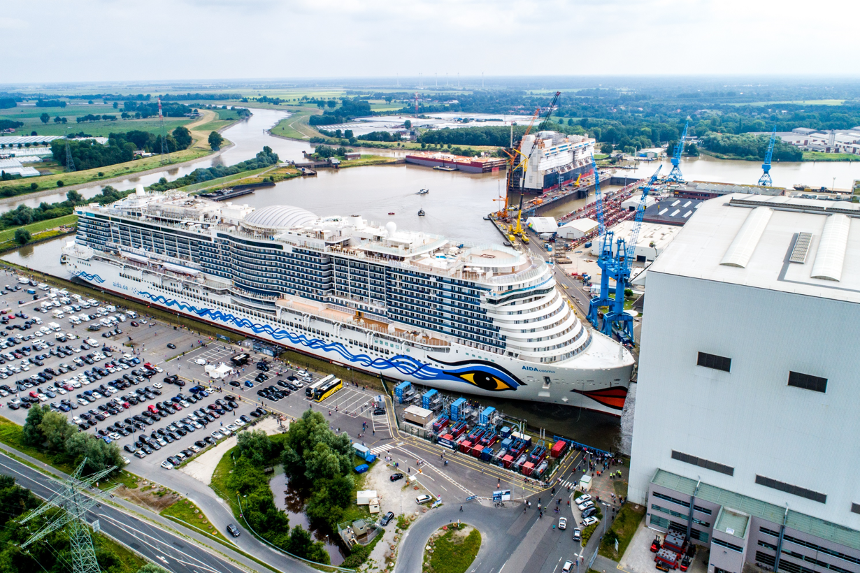 Aftermovie: Nieuwste cruiseschip AIDA Cruises verlaat bouwdok