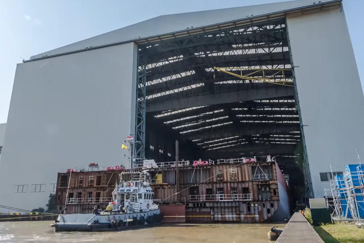 Bouw nieuwe cruiseschip P&O Cruises Arvia in volle gang