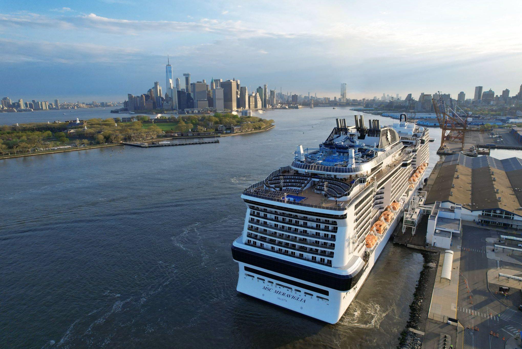 MSC Meraviglia arriveert in New York, voor cruises het hele jaar door