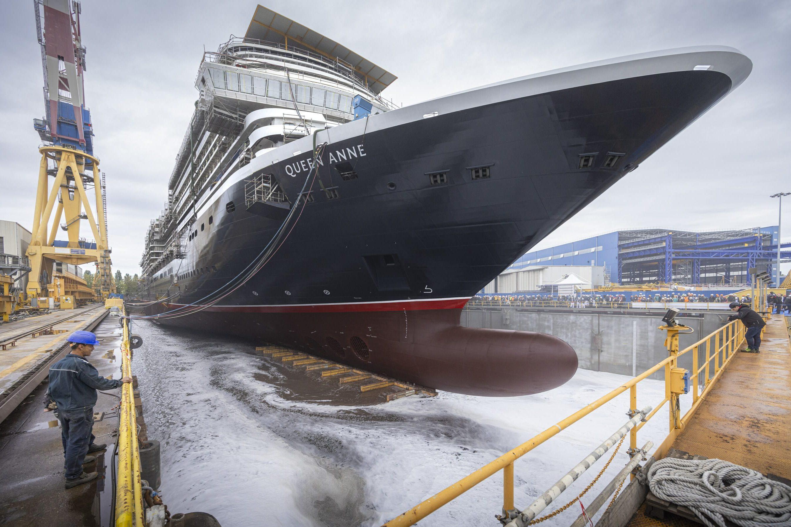 Cunard viert het uitdokken van Queen Anne in Italië