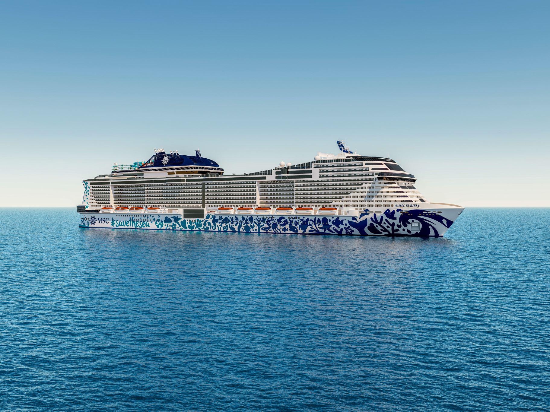MSC Euribia vaart eerste cruise ter wereld met netto nul emissie van broeikasgassen