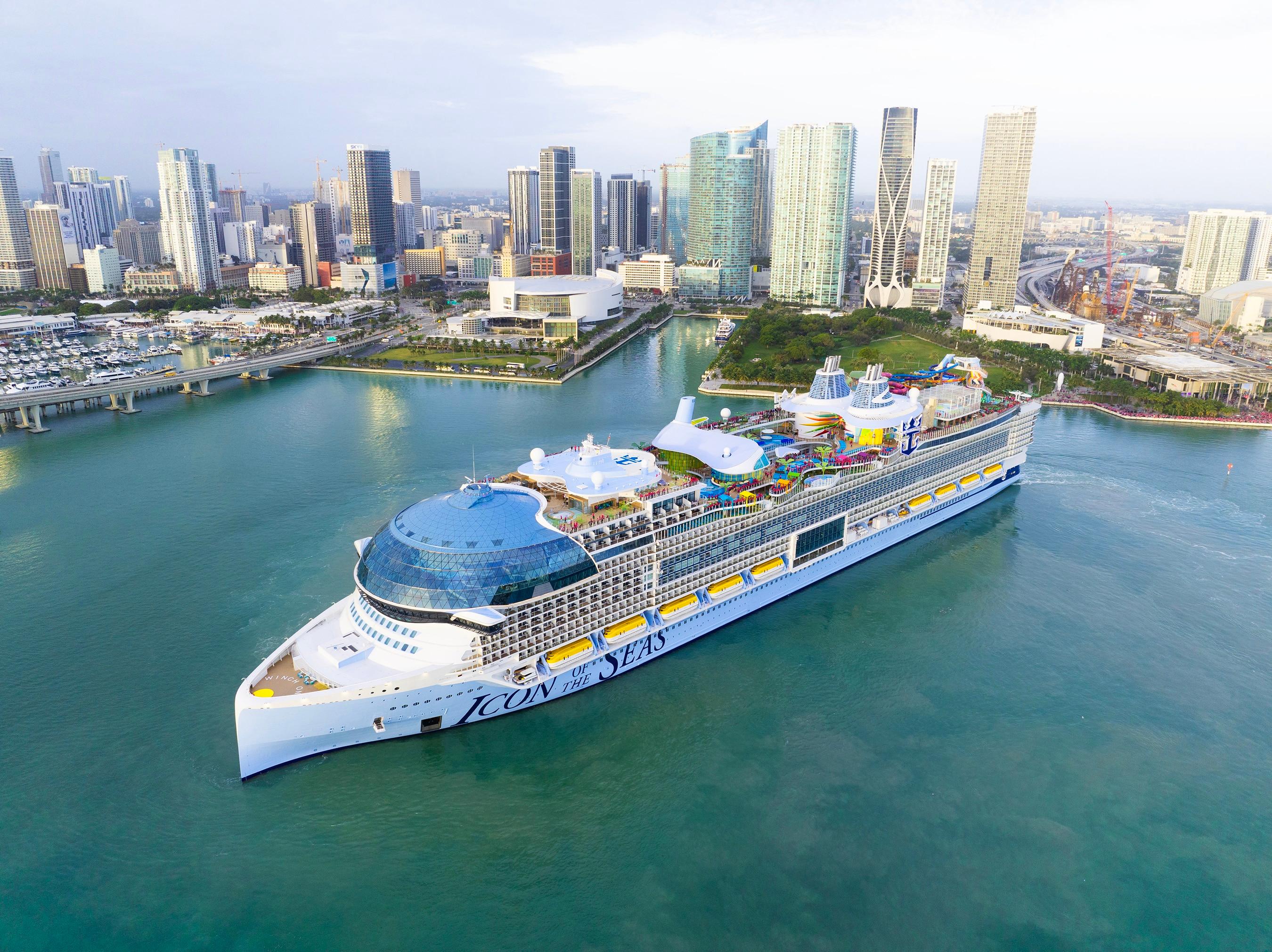 Icon of the Seas, ‘s werelds grootste cruiseschip ter wereld, arriveert in Miami