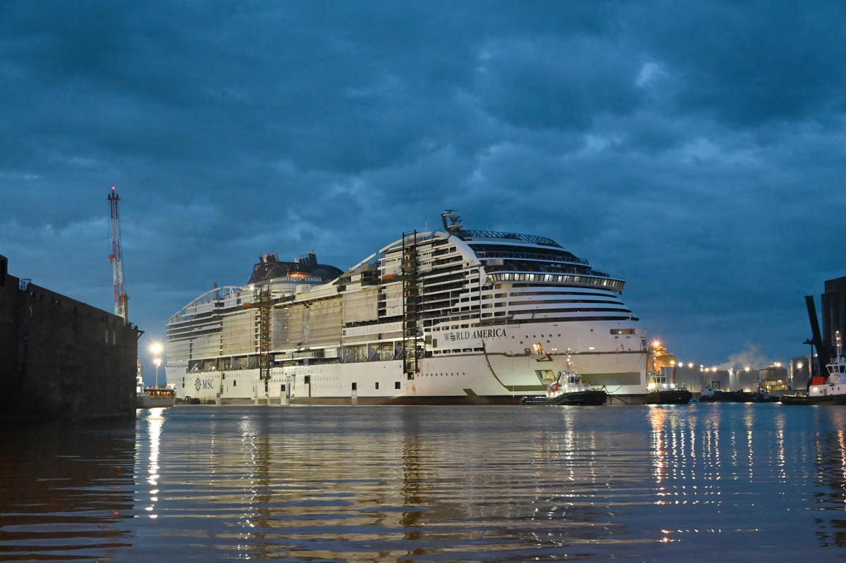 Eerste proefvaart voor MSC World America