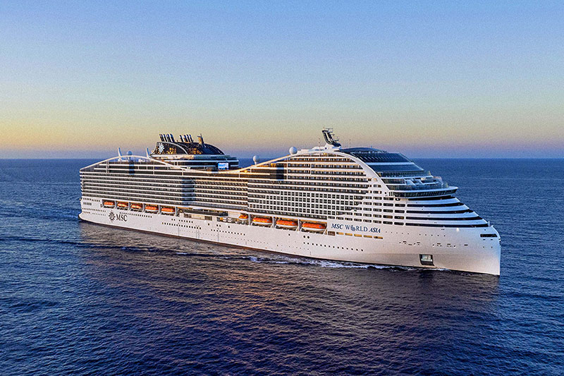 Verkoop Cruises op MSC's World Asia gestart in de Middellandse Zee