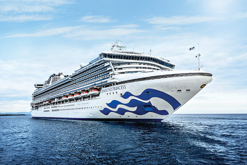 Diamond Princess zet koers naar Japan		