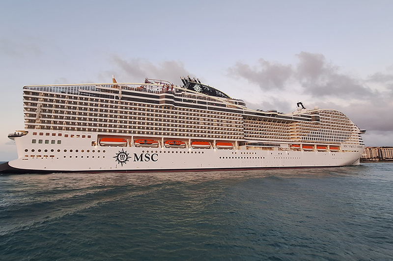Eerste foto's: MSC World America arriveert in Miami voor haar eerste seizoen	