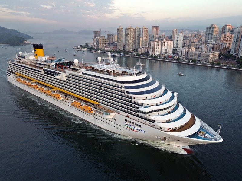 Costa Diadema keert terug naar Santos voor laatste cruise van het Braziliaanse seizoen	