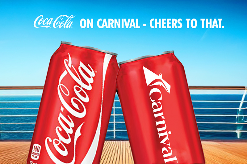 Carnival Cruise Line keert terug naar Coca-Cola producten		