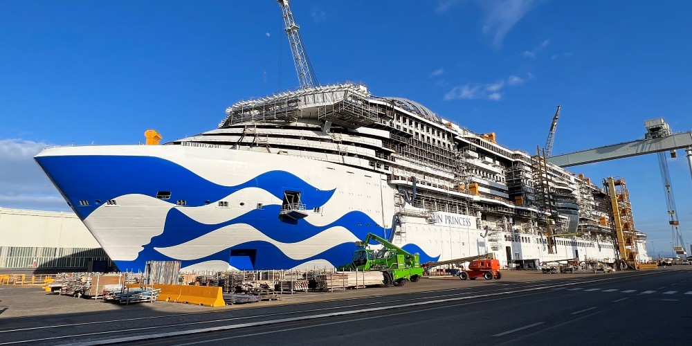 rincess Cruises presenteert tewaterlating van nieuw schip Sun Princess