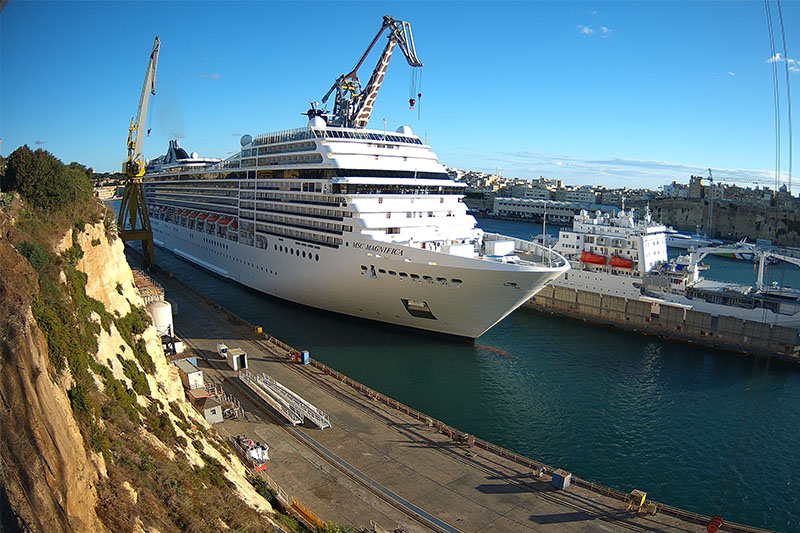 Renovatie van MSC Magnifica van start in scheepswerf op Malta
