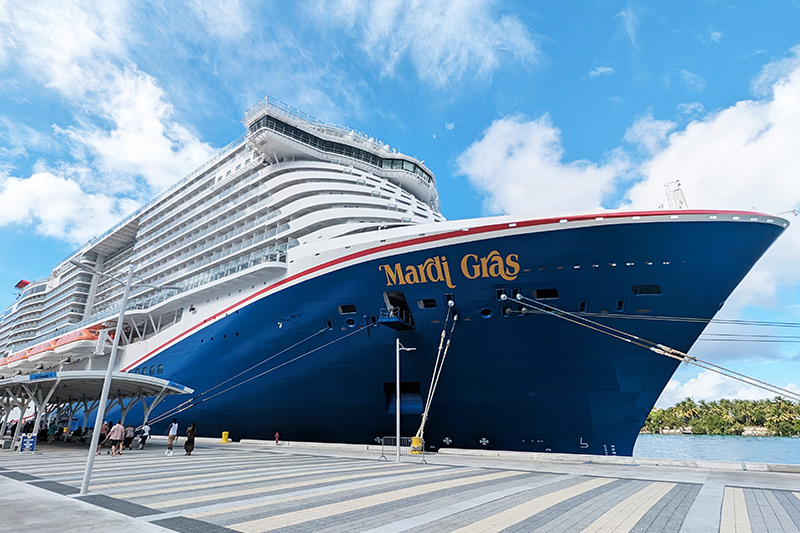 Carnivals Mardi Gras keert terug naar Port Canaveral na onderhoud