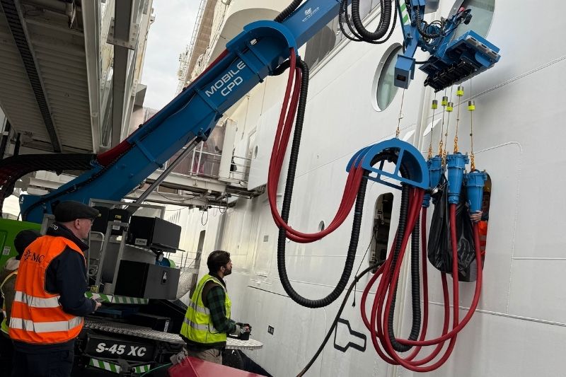 MSC: eerste walstroomaansluiting in New York met de MSC Meraviglia