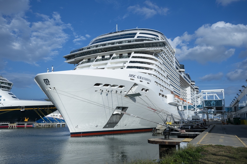 MSC Grandiosa arriveert in Port Canaveral