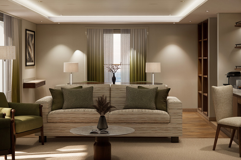 Crystal presenteert eerste beelden van suites op de Crystal Grace
