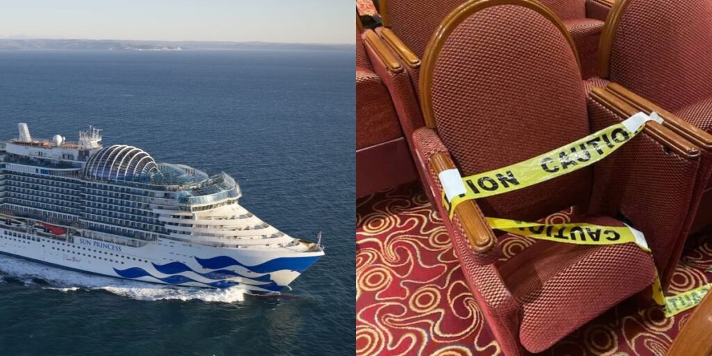Princess Cruises aangeklaagd nadat stoel in theater instort en gast verwondt