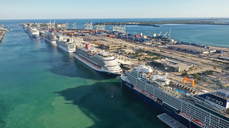 PortMiami viert recorddag met 10 schepen en ruim 75.000 gasten