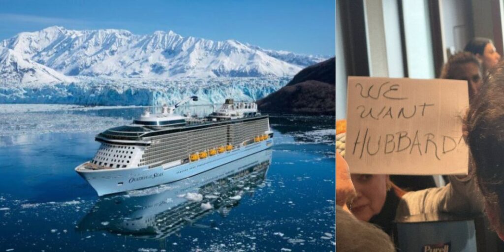 Protest aan boord van Ovation of the Seas na schrappen Hubbard Glacier uit route