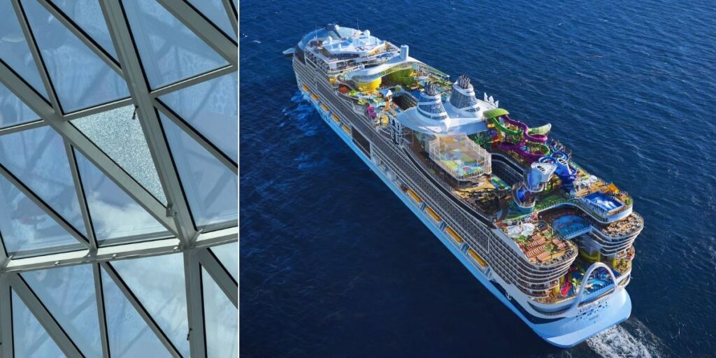 Glaspaneel versplintert in AquaDome van Royal Caribbean’s Star of the Seas 